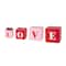 Glitzhome® 25" Valentine's Wooden Double-Sided XOXO & LOVE Boxed Porch Decor